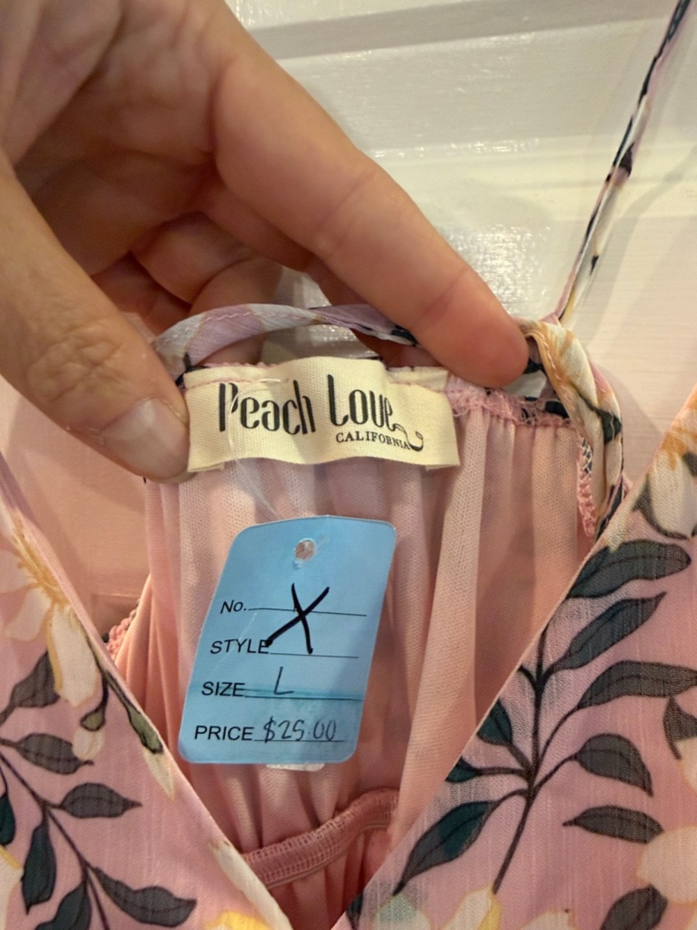 Peach Love California Pink Floral Spaghetti Strap Dress - Picture 2 of 3